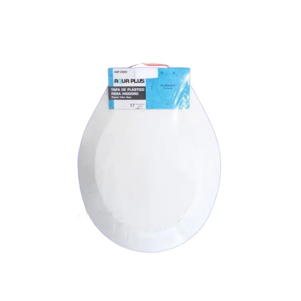 Tapa de poceta blanca redonda, Aqua Plus.