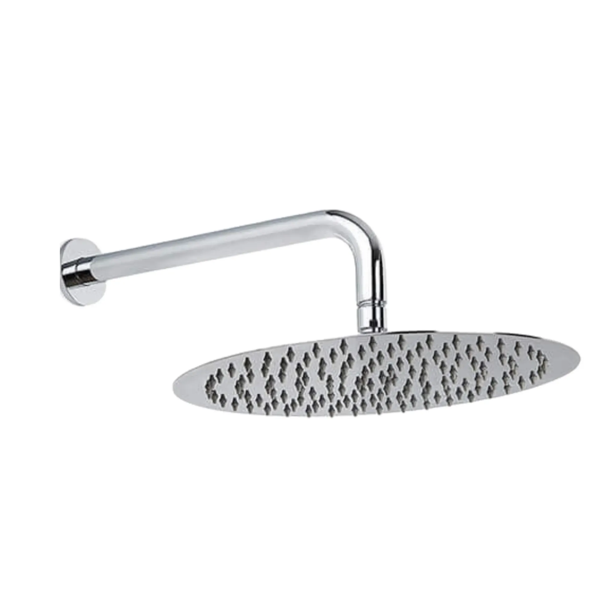 NO DISPONIBLE - PRODUCTO EN TRÁNSITO. Ducha redonda cromada 10'' con tubo y roseta en acero inoxidable, Aqua Plus.