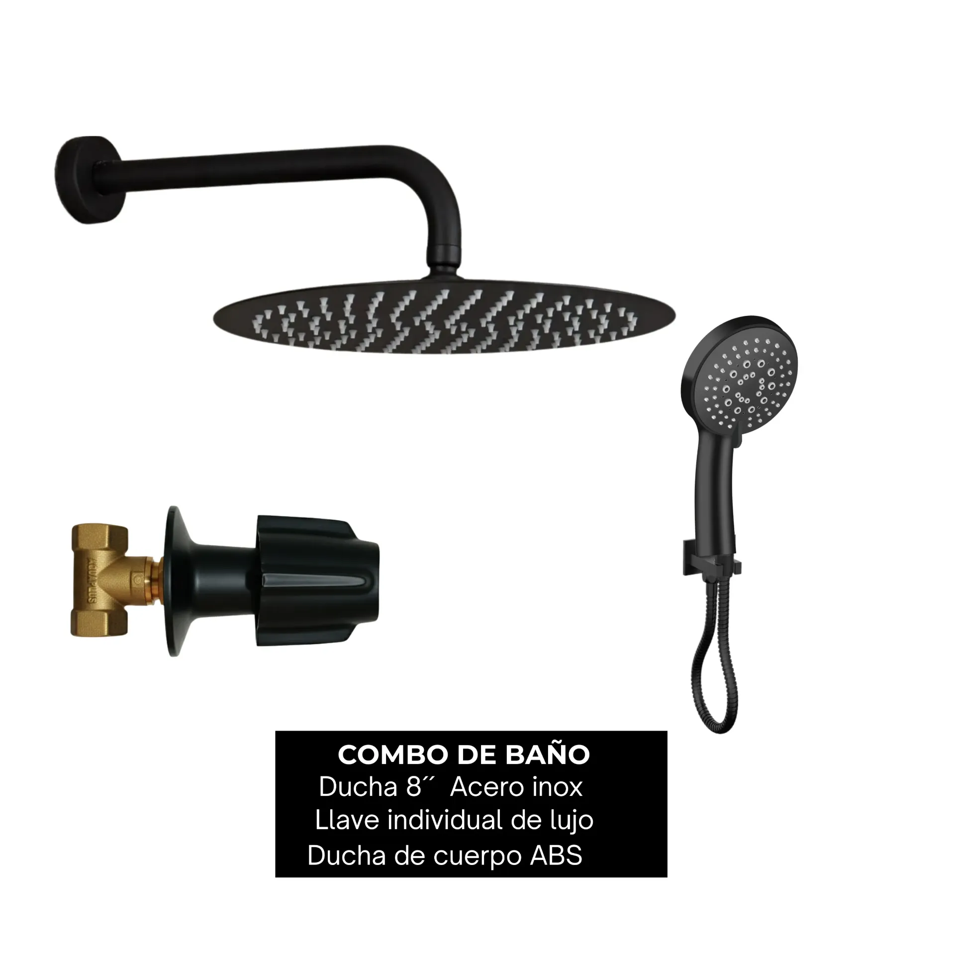 NO DISPONIBLE - PRODUCTO EN TRÁNSITO. Combo #20 Negro mate