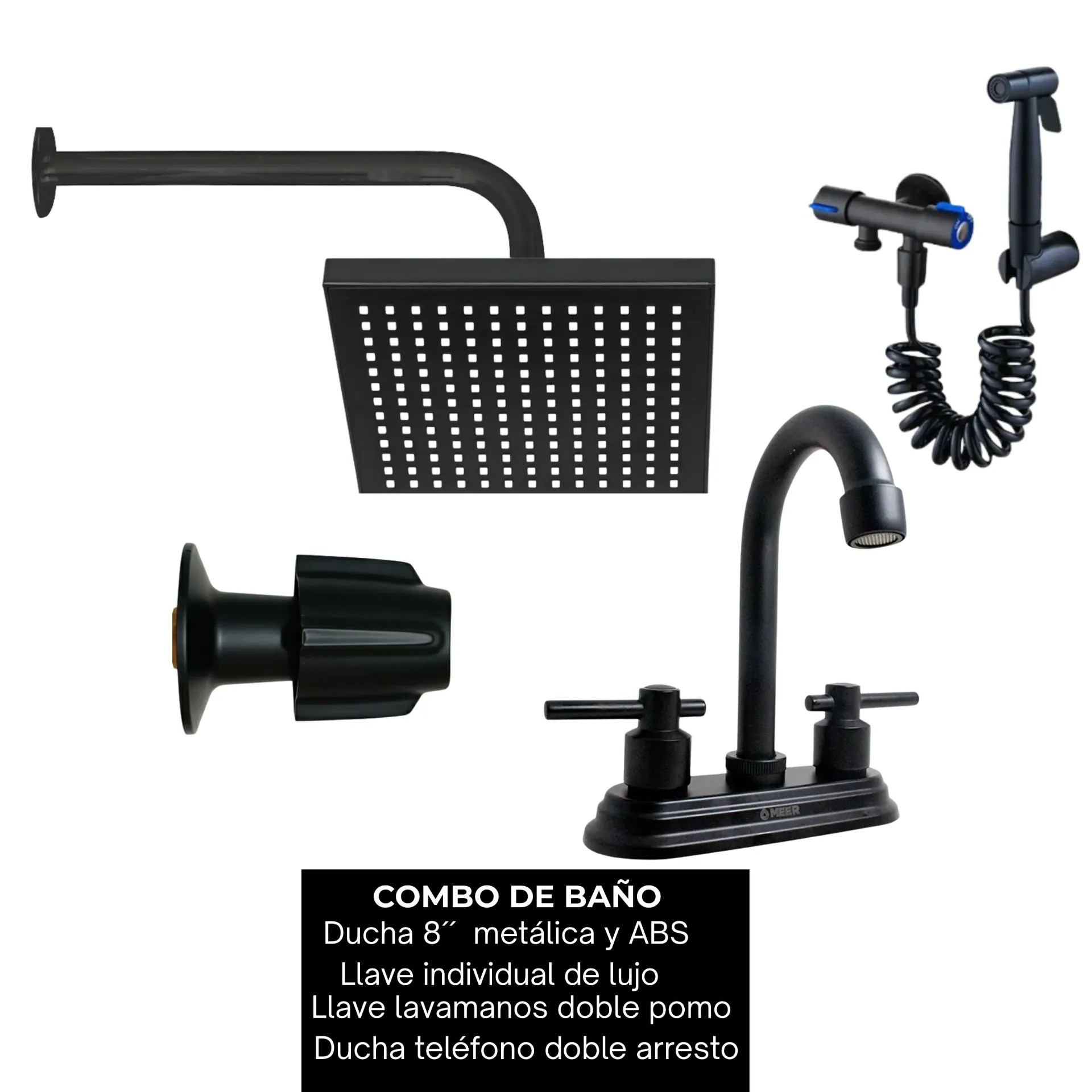 NO DISPONIBLE - PRODUCTO EN TRÁNSITO. Combo #29 Negro mate