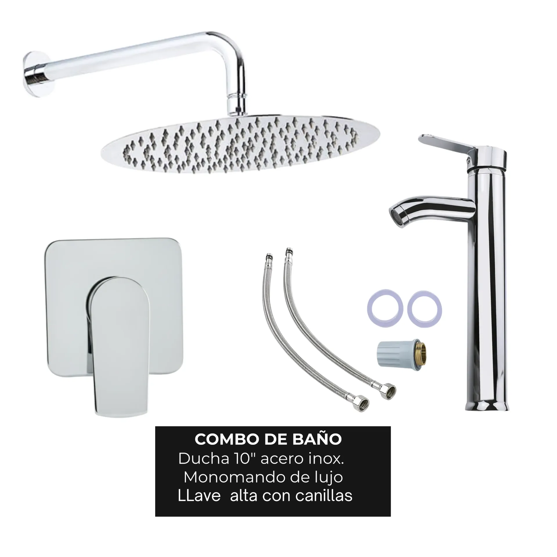 NO DISPONIBLE - PRODUCTO EN TRÁNSITO. Combo #26 Cromado