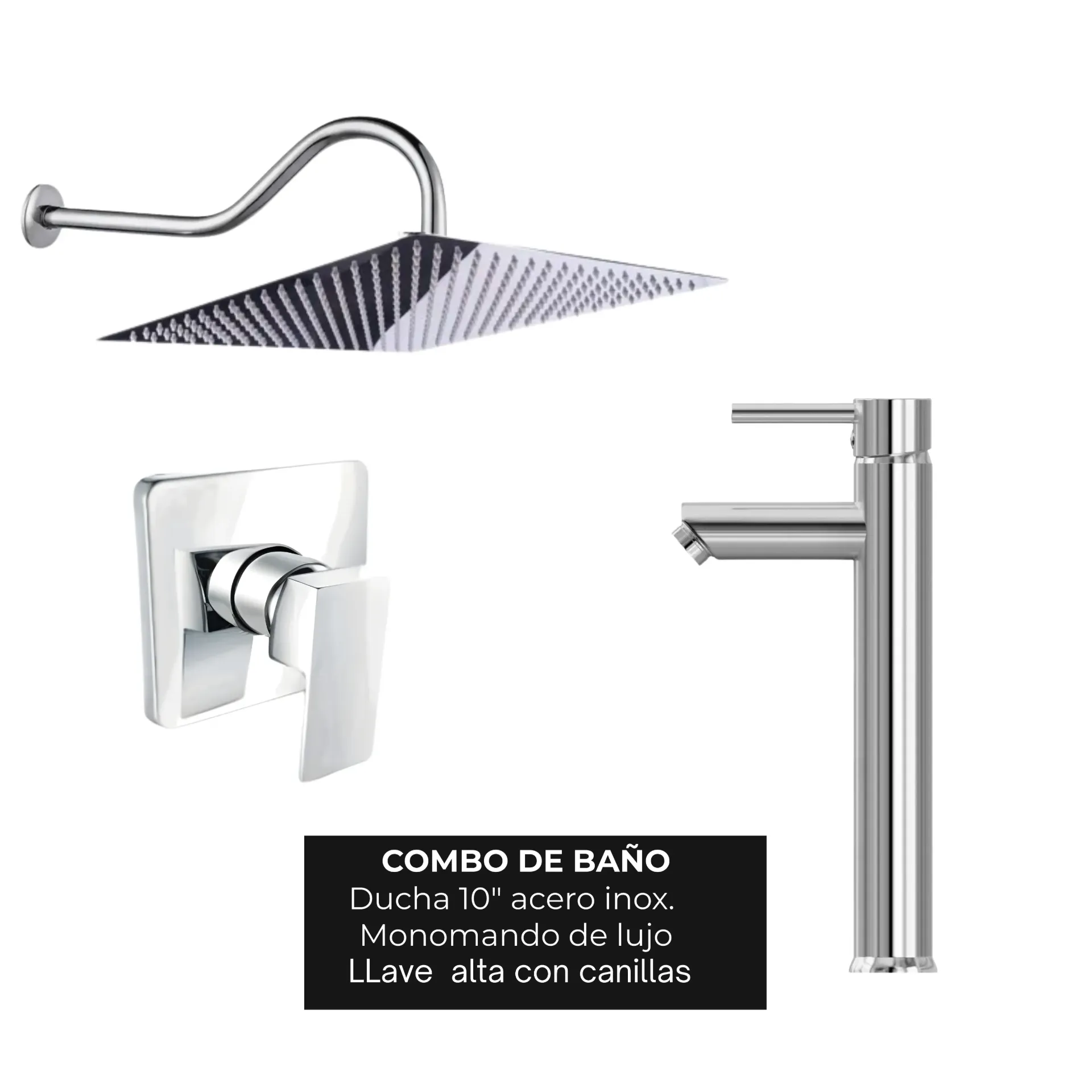 NO DISPONIBLE - PRODUCTO EN TRÁNSITO. Combo #40 Cromado