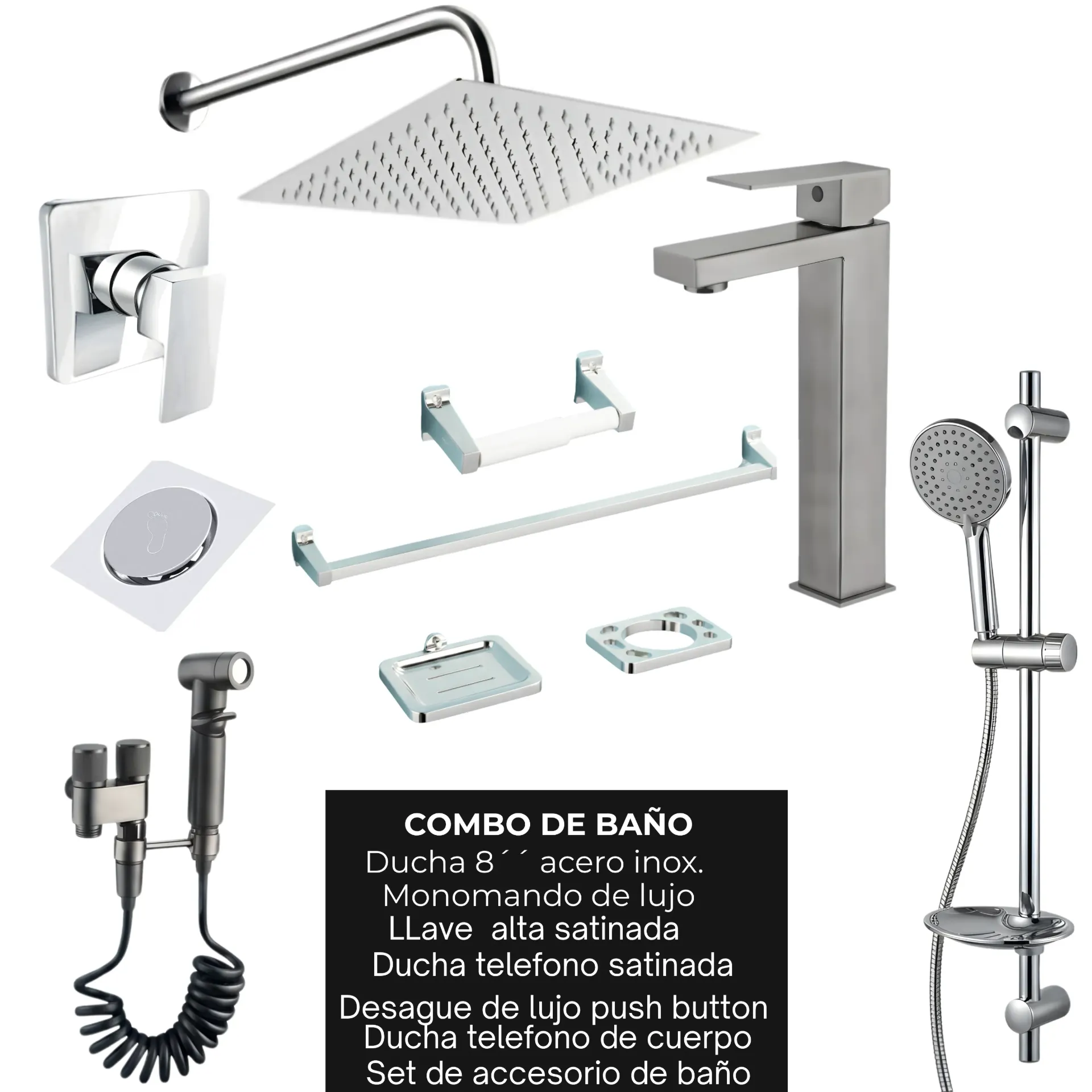 Combo #88 Cromado Satinado