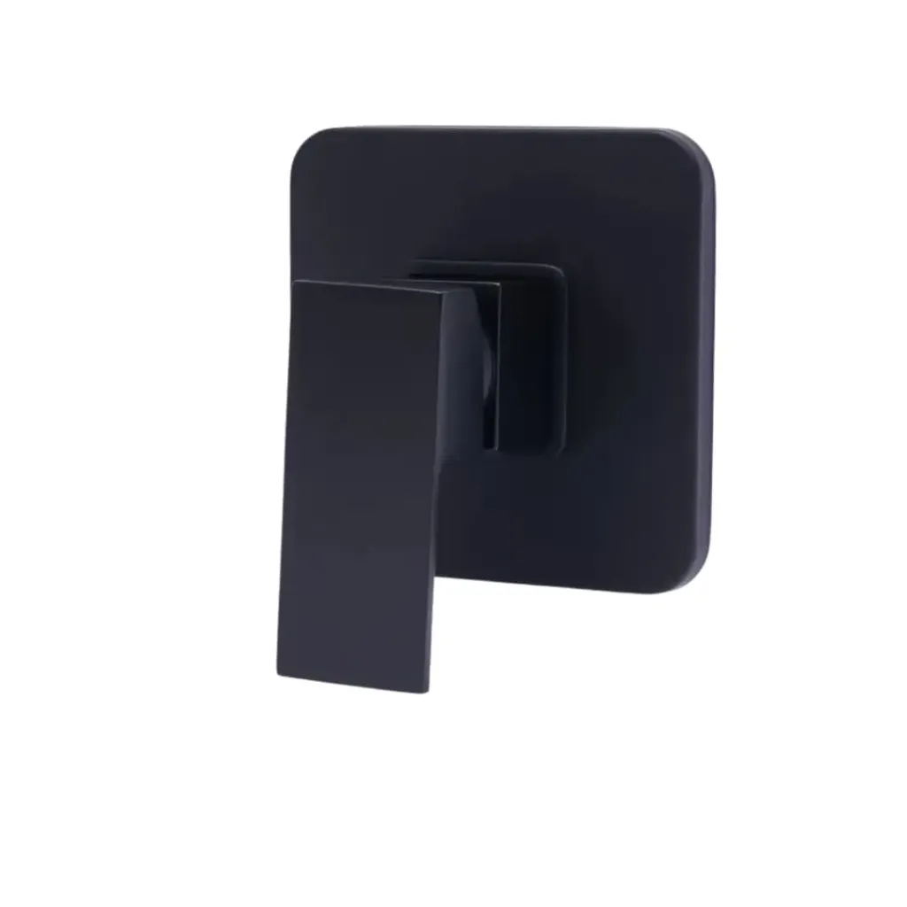 [AQP-22882] Monomando de ducha cuadrado negro mate, Aqua Plus.