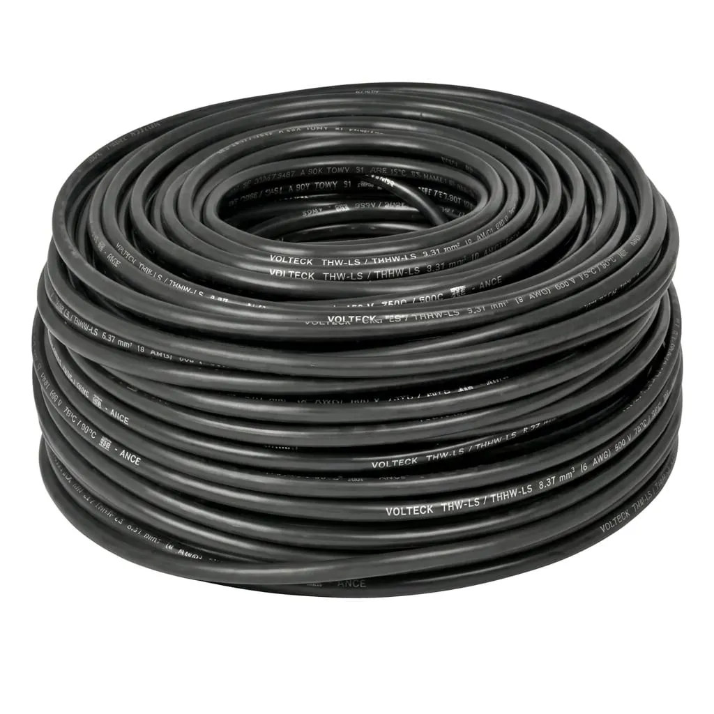 [THW12-7] Cable 12AWG de aleación, THW, 100 mts, color negro, Diesel Tools.
