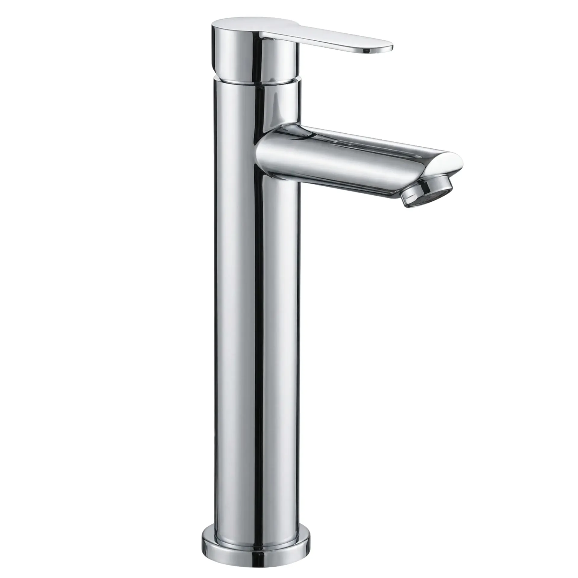 [HTK-M-11C] Llave de lavamano alta monomando cromada para lavamanos de sobreponer, Hidrotek.