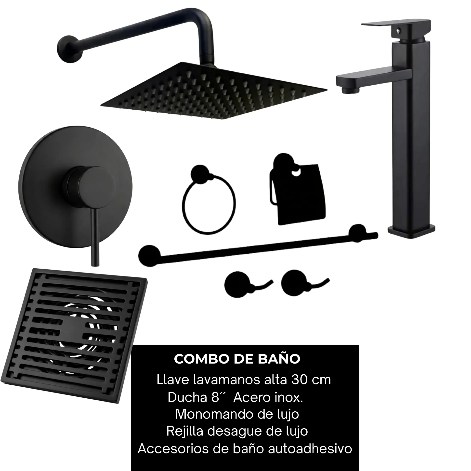 Combo #68 Negro mate