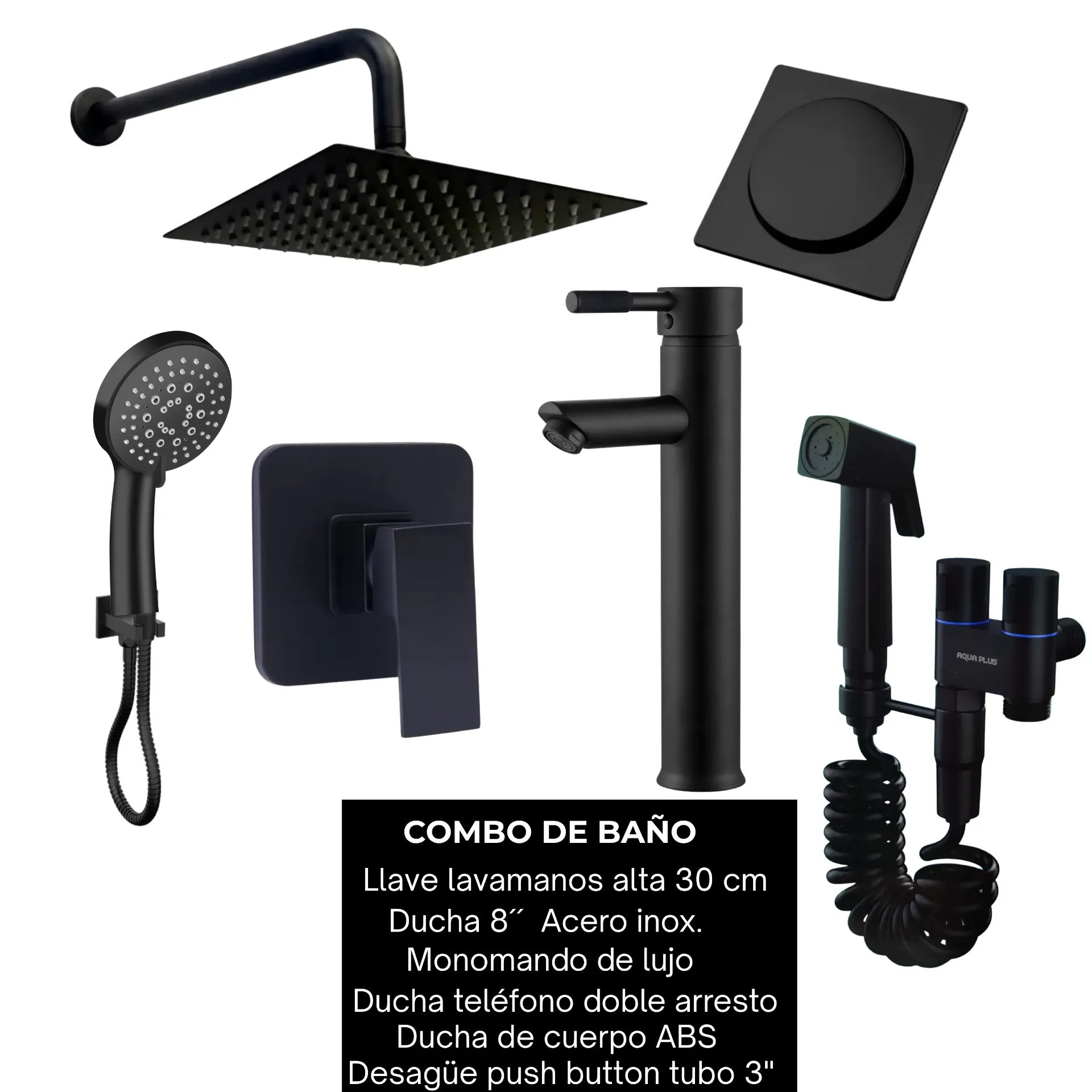 Combo #70 Negro mate