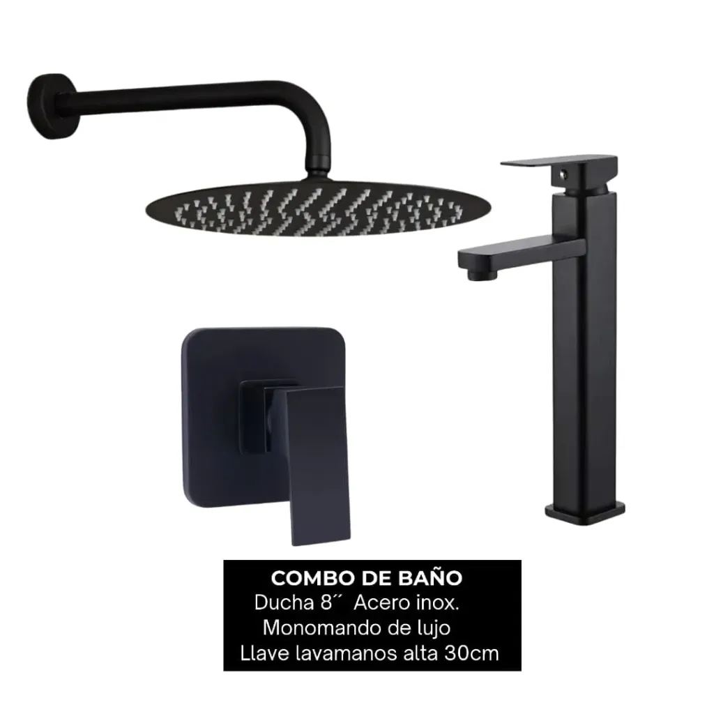 NO DISPONIBLE - PRODUCTO EN TRÁNSITO. Combo #7 Negro mate